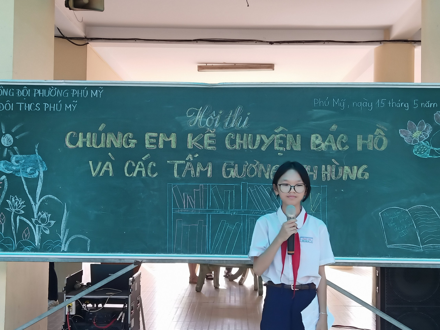 Trường THCS Phú Mỹ tổ chức Hội thi "Chúng em kể chuyện về Bác Hồ và các tấm gương anh hùng"