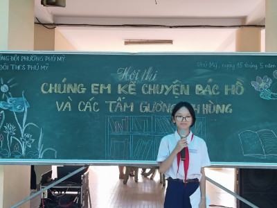 Trường THCS Phú Mỹ tổ chức Hội thi "Chúng em kể chuyện về Bác Hồ và các tấm gương anh hùng"