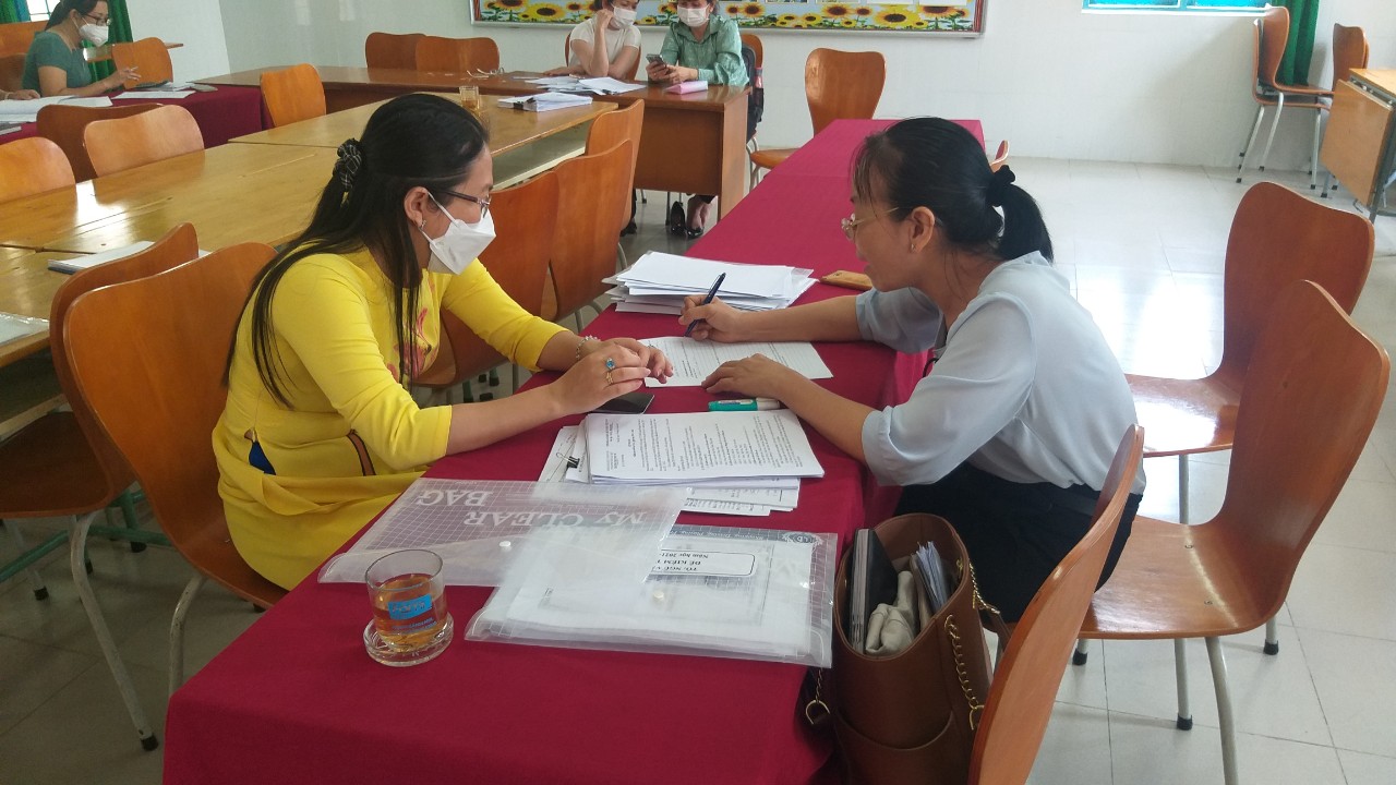 Trường THCS Phú Mỹ tiếp đoàn kiểm tra của phòng Giáo dục và Đào tạo