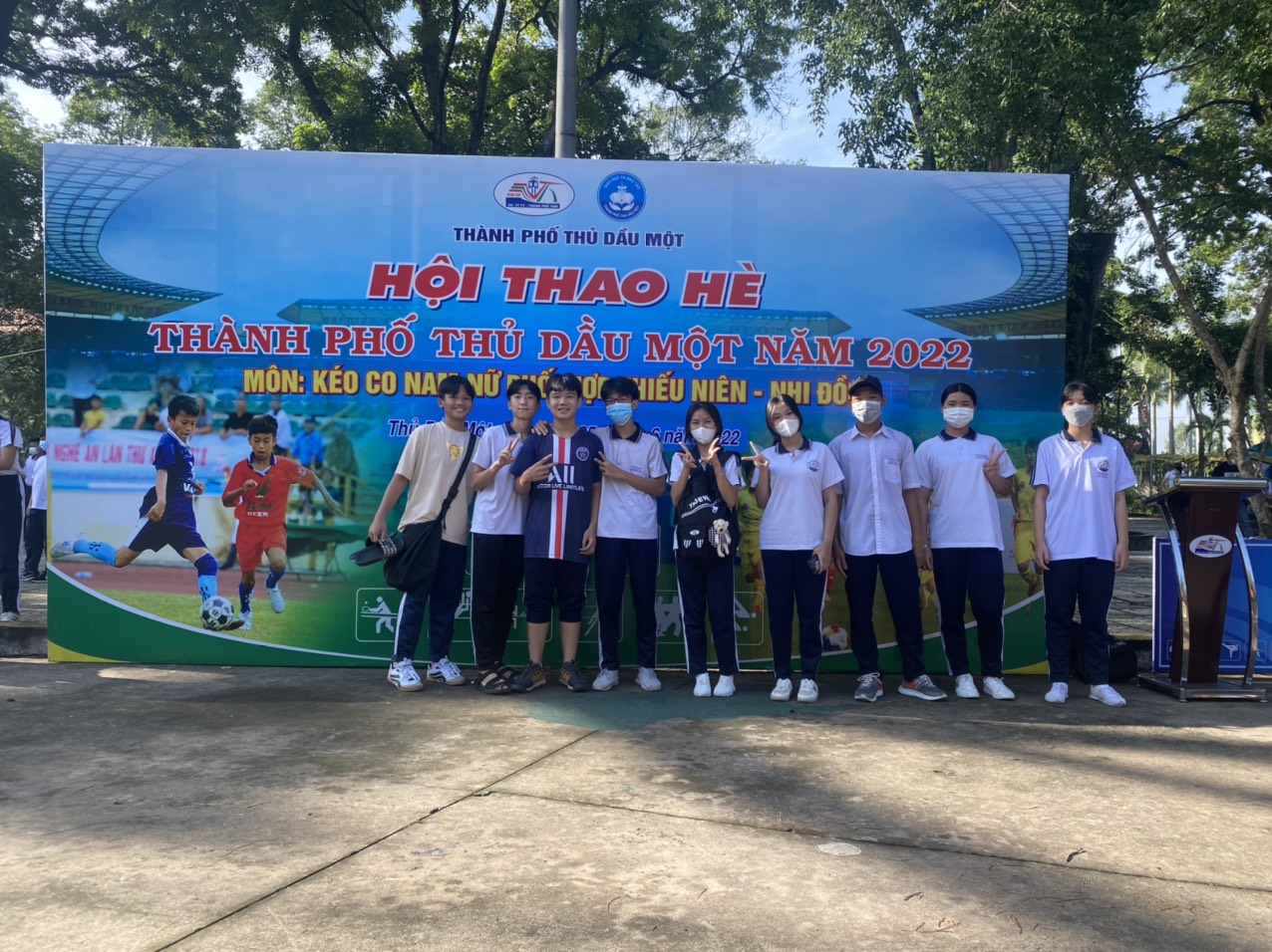 Trường THCS Phú Mỹ tham gia hội thao hè cho học sinh