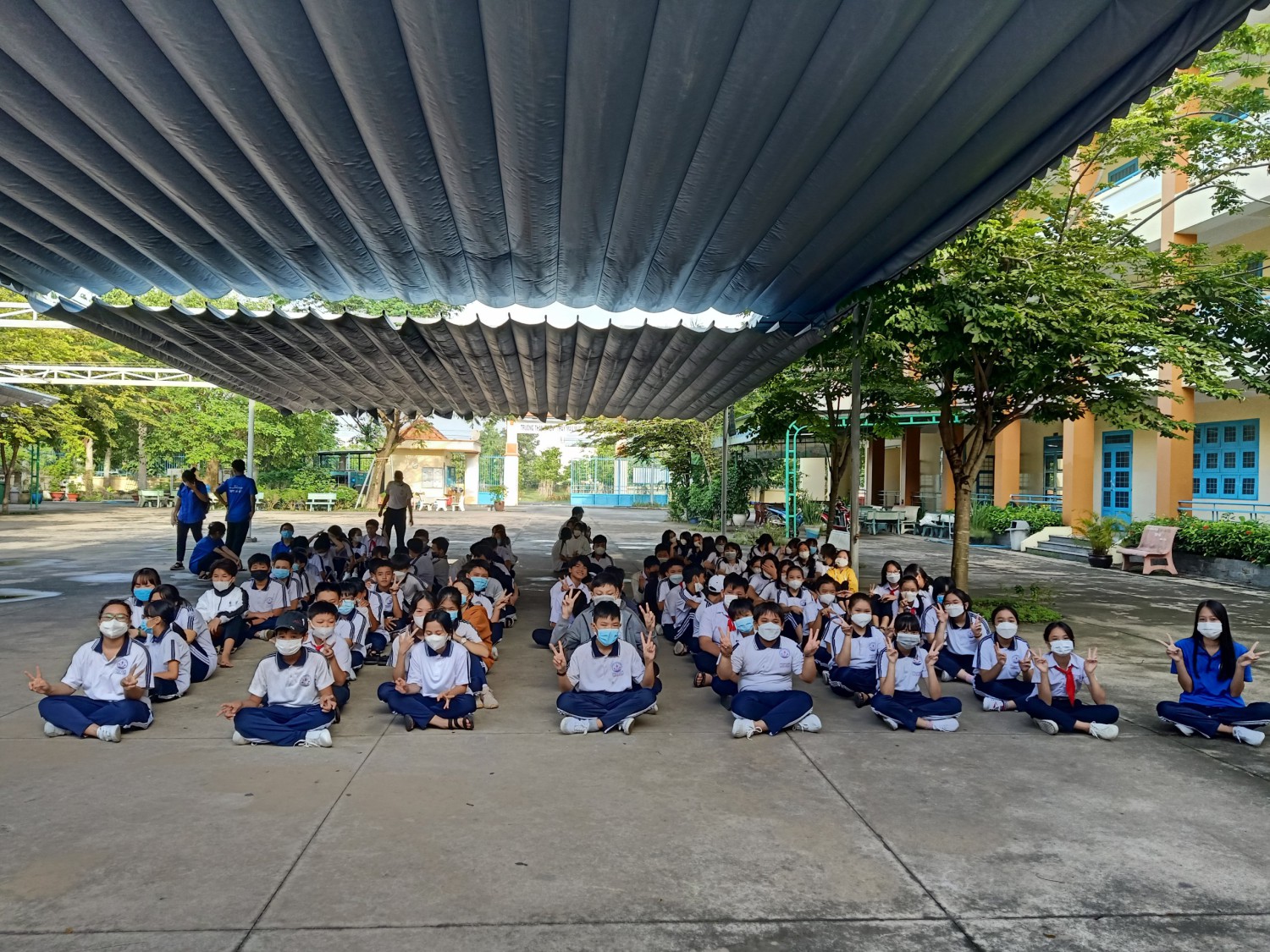Trường THCS Phú Mỹ tiếp tục tổ chức sinh hoạt hè cho học sinh tại trường